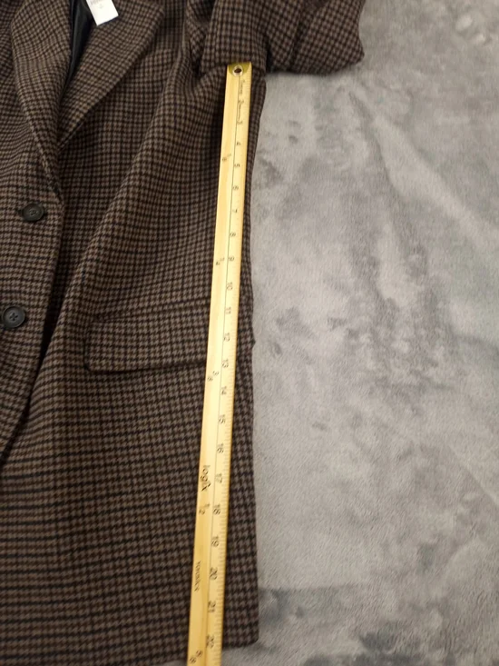 GAP Women's Brown Houndstooth 100% Wool  Blazer Jacket Size Small Tall NWT - Picture 9 of 11